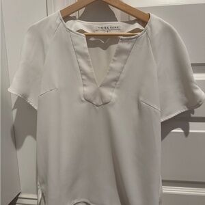 Trina Turk Women's White V-Neck Top